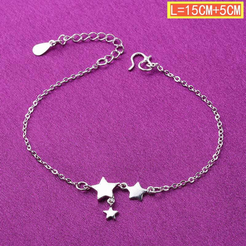 50 gaya 925 gelang perak asli, aksesoris perhiasan fashion Jepang dan Korea-6