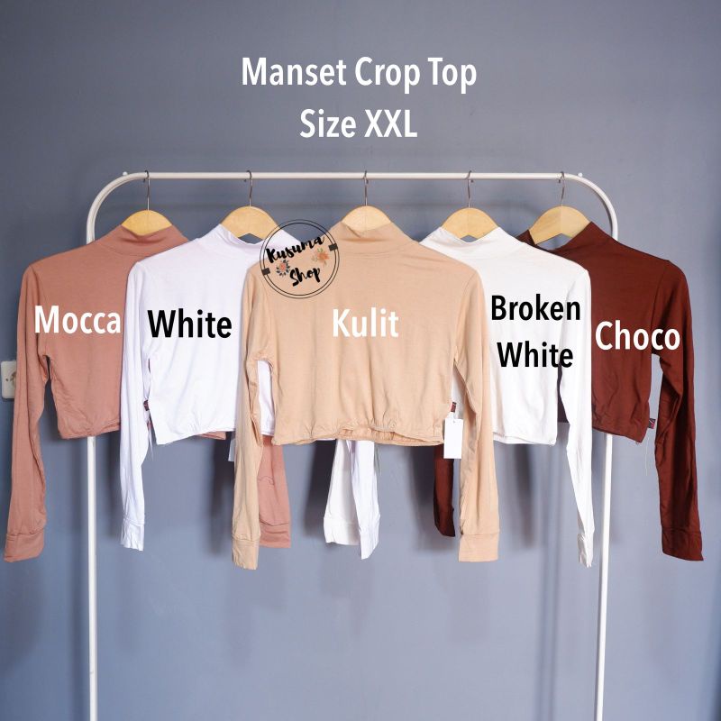 Manset Kaos Crop Top Bahan Rayon size XXL