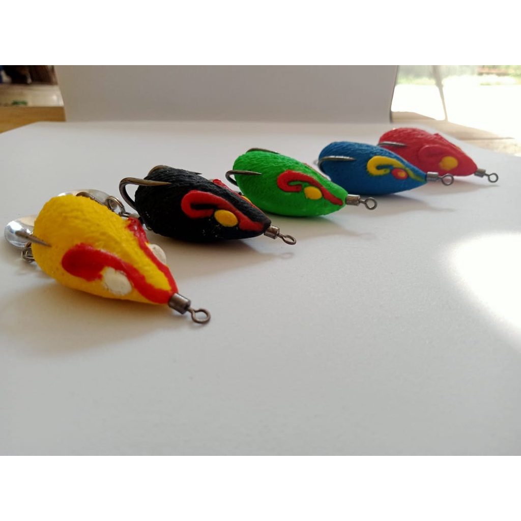 SOFT FROG 3D TIKUS  umpan Casting ukuran 3,5cm