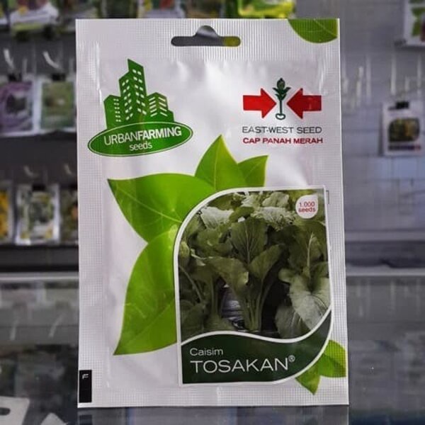 Benih Bibit Biji Sawi Caisim Tosakan Sayur Sayuran Hijau Panah Merah