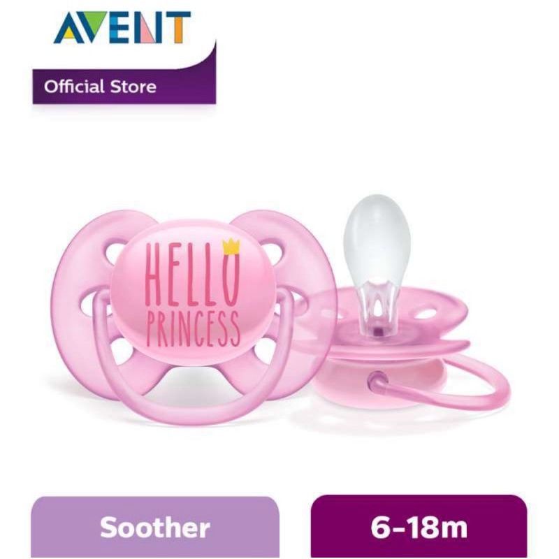 Empeng Avent Night Time Soother 6 - 18m Star Pacifier Dot bayi-2