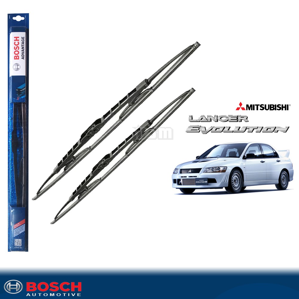 Bosch Advantage / Karet Wiper Mobil Mitsubishi Lancer Evo  (Sepasang) / Wiper Lancer / Wiper Evo