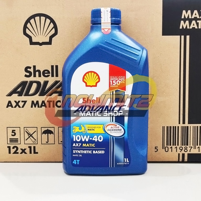 Oli Shell Advance AX7 10W-40 1L Matic Scooter NMAX Aerox 155 XMAX PCX ADV Forza