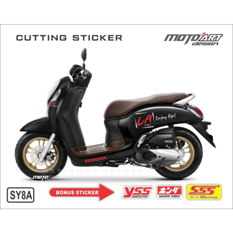 STICKER SCOOPY 2020 / 2021 MURAH BAGUS  MOTIF LA ENJOY AJA - CUTTING STICKER  SCOOPY  NEW ORIGINAL
