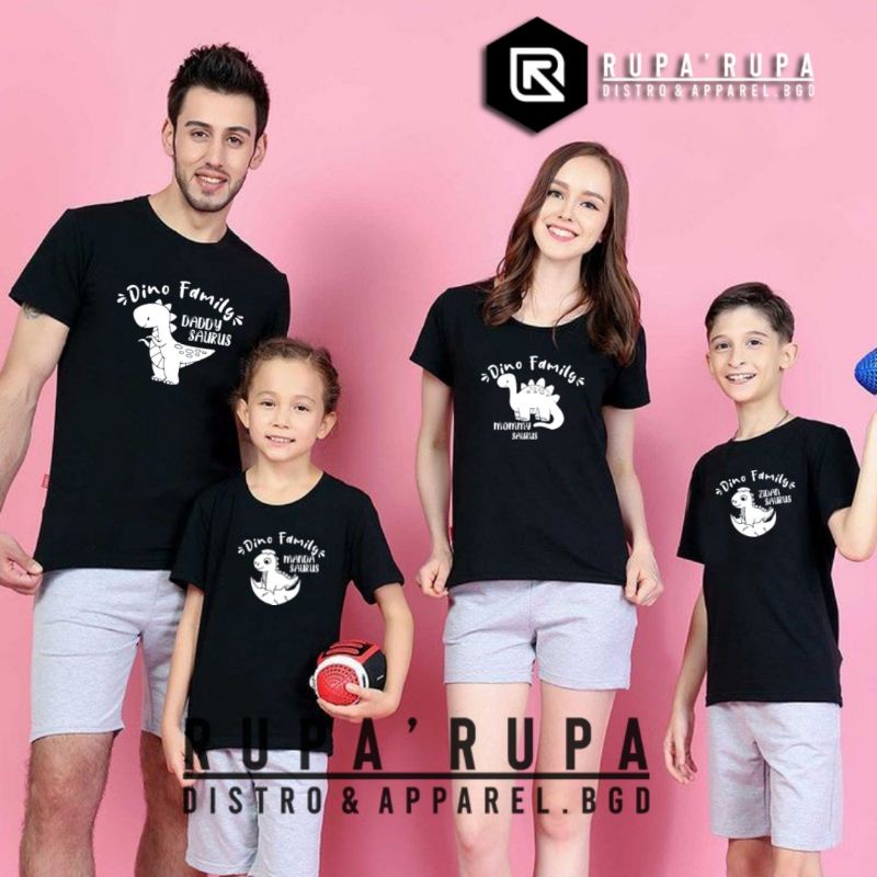 Kaos Couple Keluarga Motif Dino Family | Kaos Couple Pasangan Keluarga Motif Dino Family | Baju Kaos