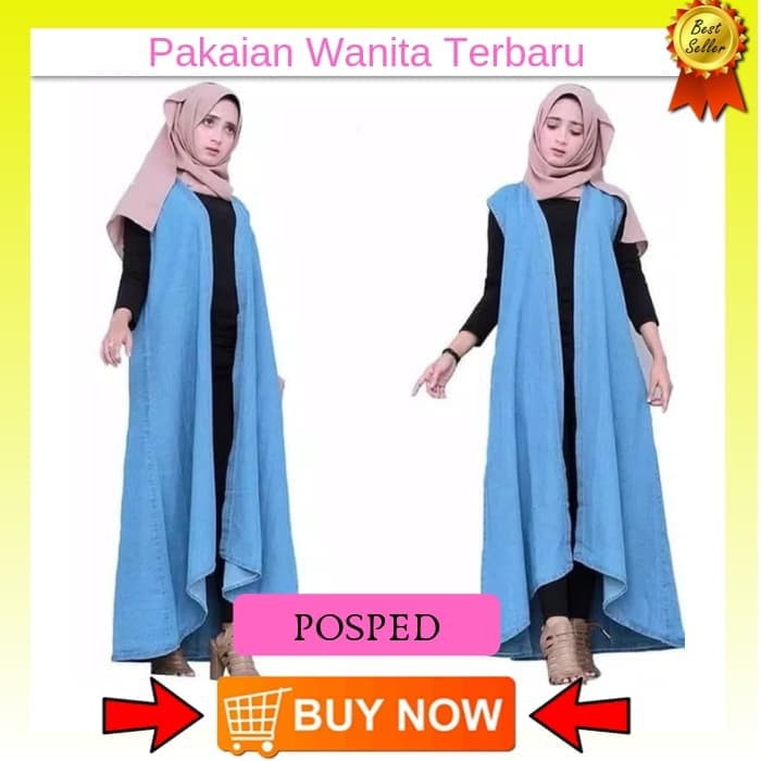 Long Dress Outer Wanita Outer Jeans Outer Wanita Kimono Outer