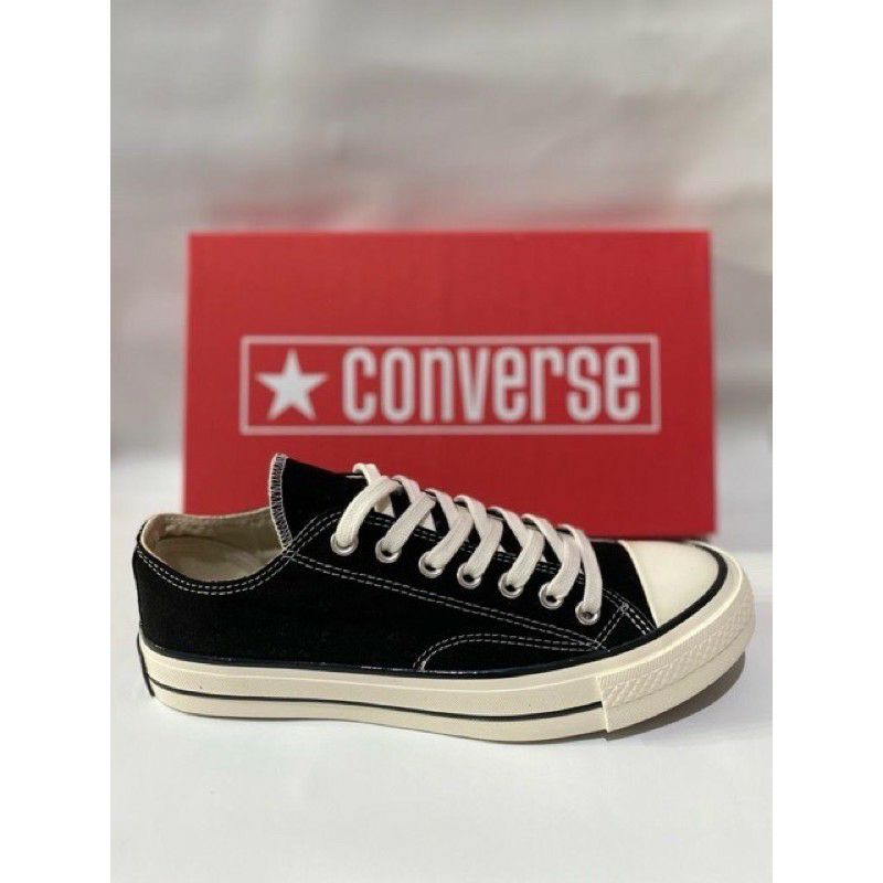 [ BISA COD ] Sepatu Converse 70s Black White Low Premium Import Quality Made In Vietnam Pria Wanita