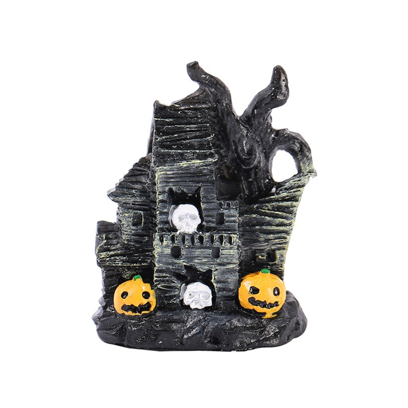 Zzz Patung Labu Hantu Halloween Bahan Resin Untuk Dekorasi Micro Landscape