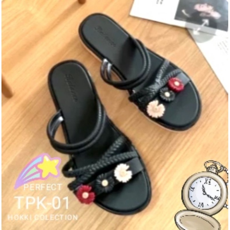 SANDAL FLAT JELLY WANITA IMPORT