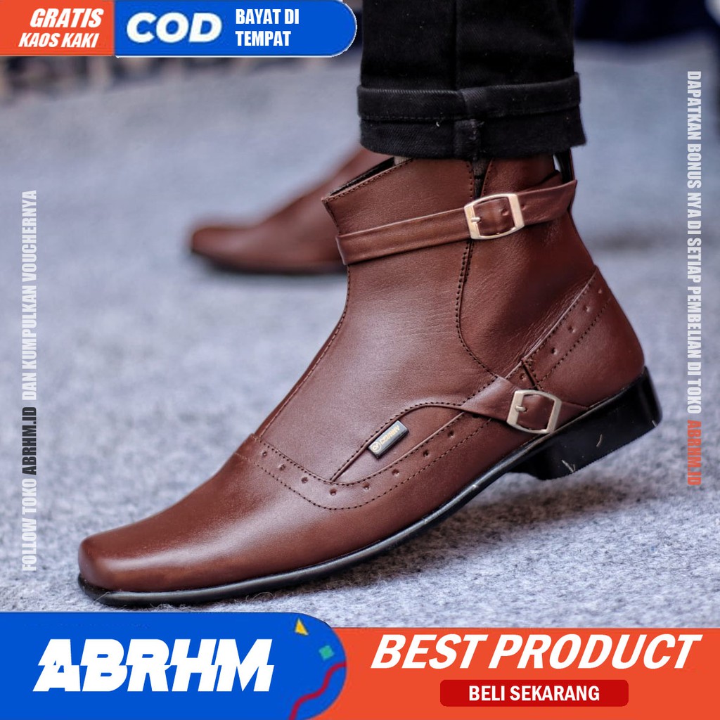 ABRHM X PACUAN Sepatu Formal Pria Sepatu Pantofel Pria Casual Sepatu Kasual Oxford Kerja Kantor Kuliah Kondangan Gaya Keren Kekinian Original Murah Terlaris