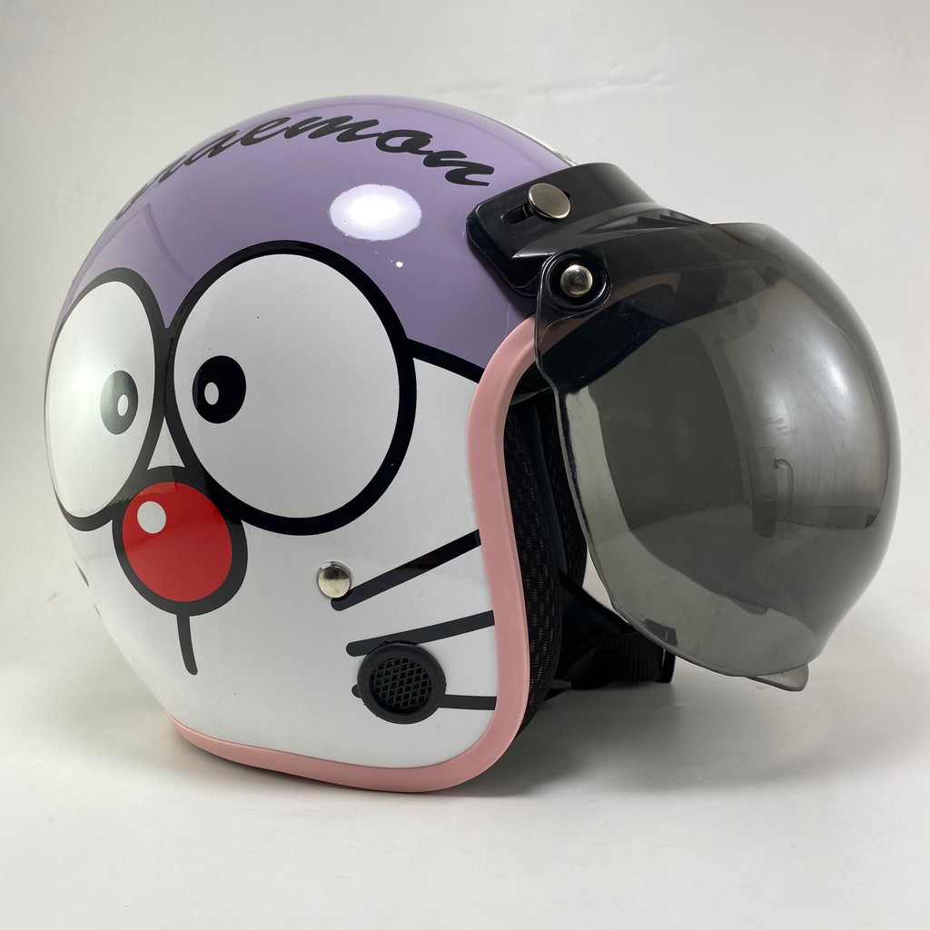 Helm Bogo Dewasa Kekinian Wanita Warna Pastel Lilac Helem Motor Sni Motif Viral Cod Kaca Cembung