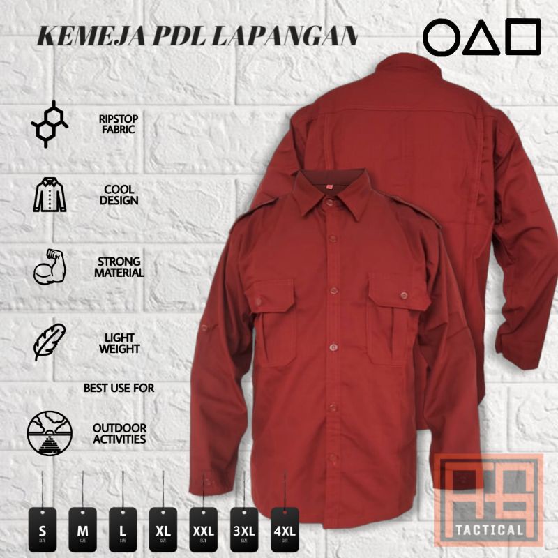 Seragam Baju Kemeja Lapangan Tactical Panjang Trans TV Net TV PDL PDH Bahan Ripstop