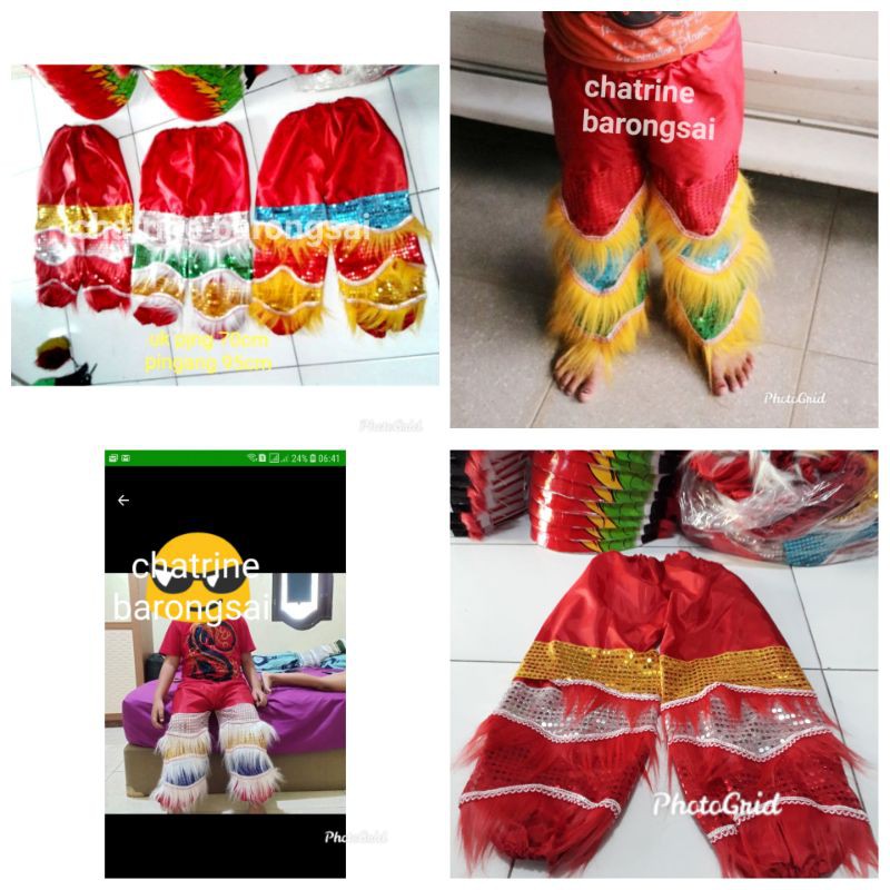 celana barongsai anak