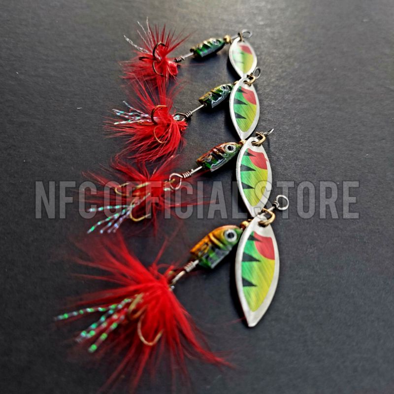 Inline spinner kepala ikan 4,5 cm 7 gram Best killer action