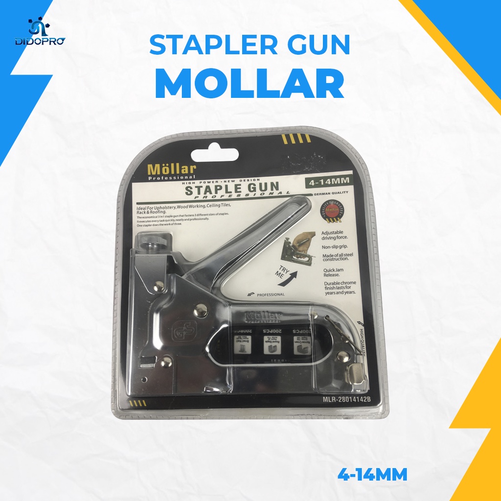 Staples Gun / Hekter Tembak / Alat Tembak Staples Mollar 3 in 1 Serbaguna 4-14 mm