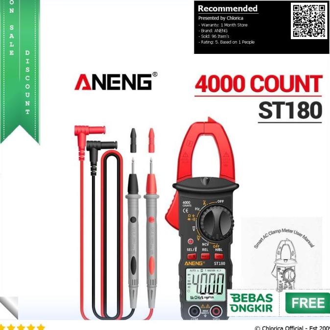 ANENG Digital Multimeter Voltage Tester Clamp - ST180
