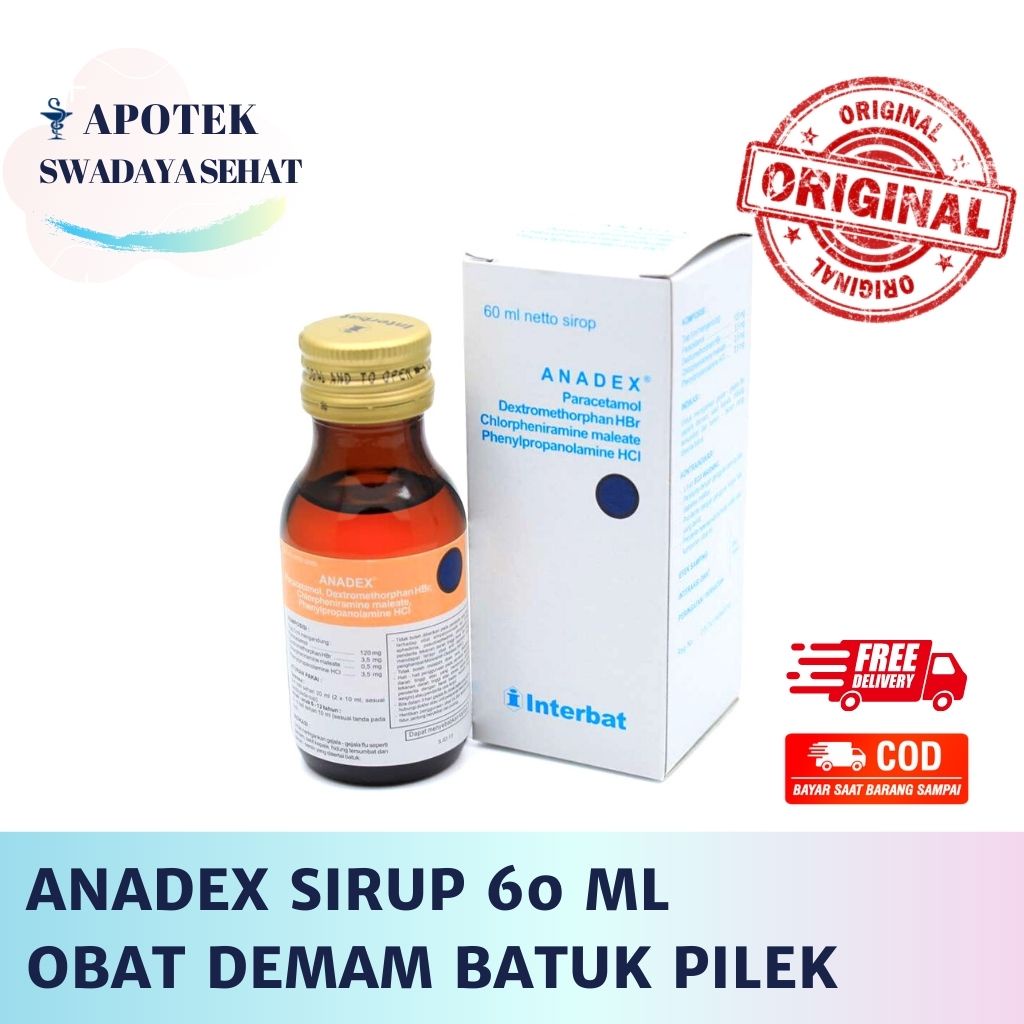 ANADEX Sirup 60 ML - Obat Demam Batuk Pilek Dewasa Anak Syrup