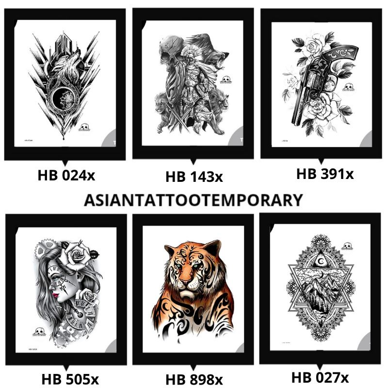 DESIGN TATTO TERBARU HALF ARM /ASIANTATTOO ASIA temporer tato ORIGINAL