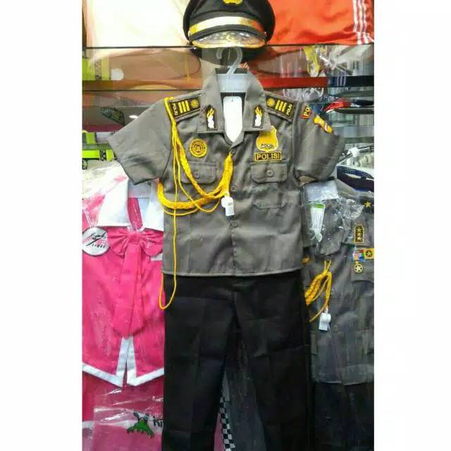 Baju propesi anak tk polisi lengan pendek