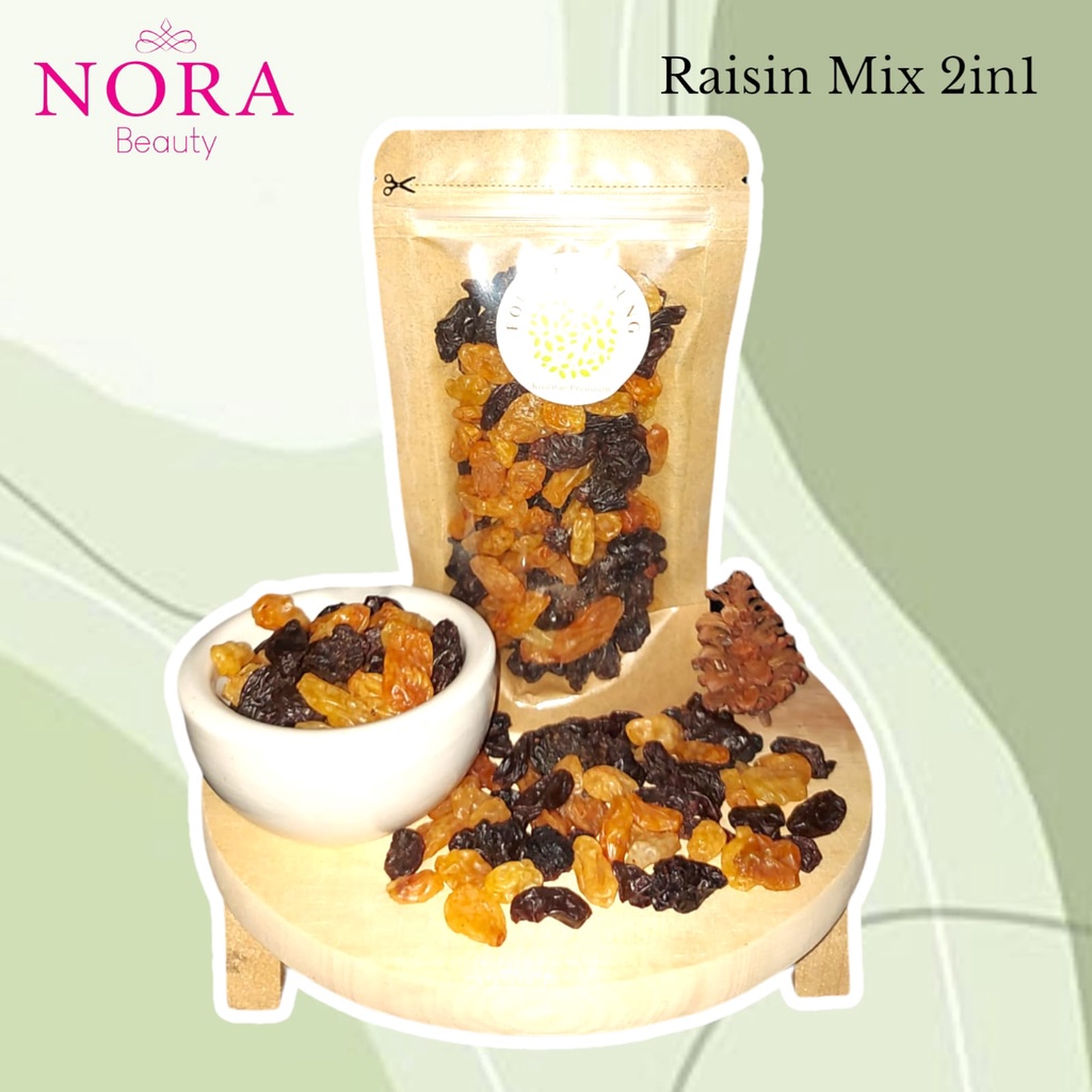 

(Healthy Food) Dried Fruit Mixed Raisin 2in1 Golden Raisin Black Raisin//murah