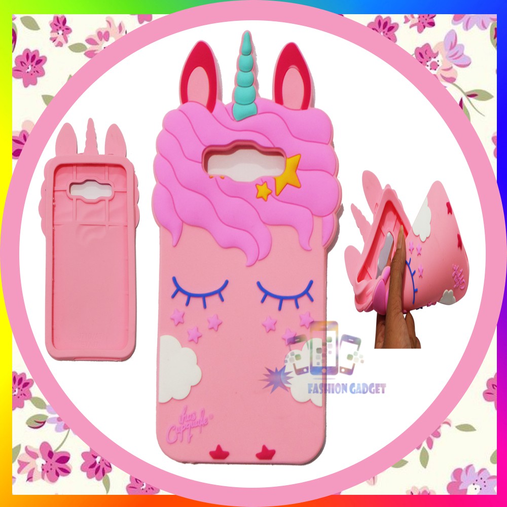 Silicone Rubber 3D Case Unicorn For Samsung Galaxy On 7 Kuda Poni Samsung Galaxy On 7