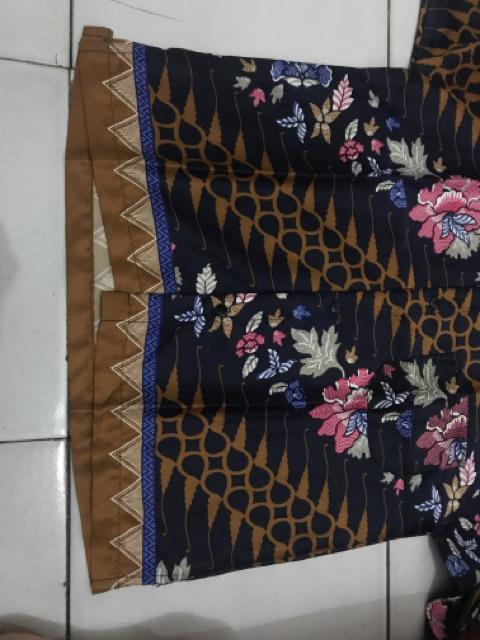 Kemeja Hem Batik Anak Motif Bunga Sepatu Navy Baju Atasan Laki-laki Trend Modern