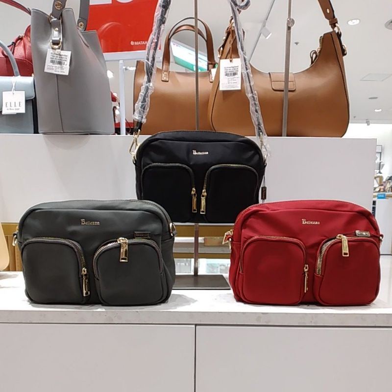 Sling Bag Bellezza Yz920277 Original Counter Store - Tas Wanita Selempang Parasut Nylon Ringan Awet