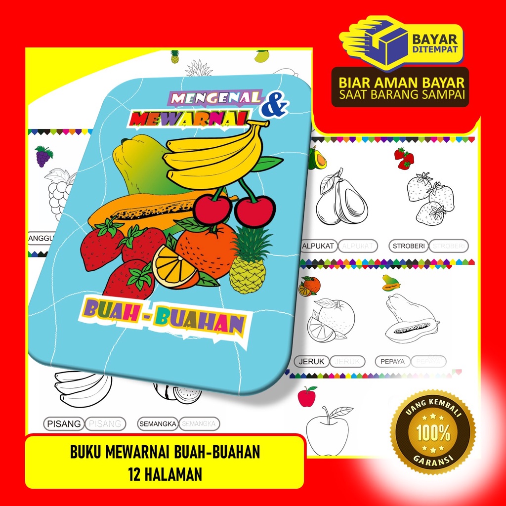 

[BISA COD] BUKU MEWARNAI BUAH
