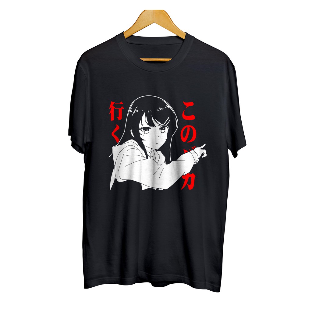 HRSN - Kaos  anime MAI ICON - SEISHUN BUTA YAROU 100% cotton combed 30s