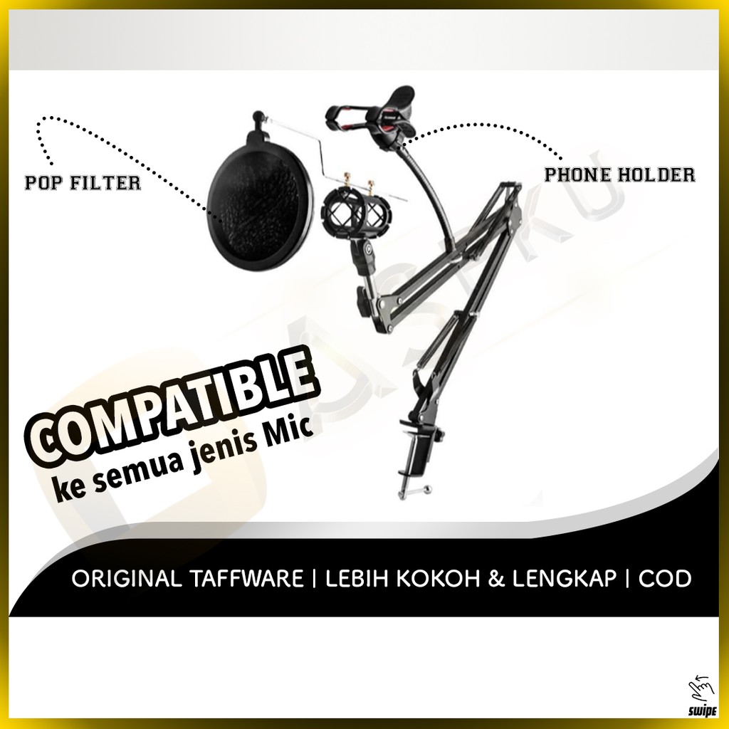 TaffStudio Microphone Stand NB-35 Fullset / Microphone / Mic / Mik / Studio / Rekaman / Karaoke