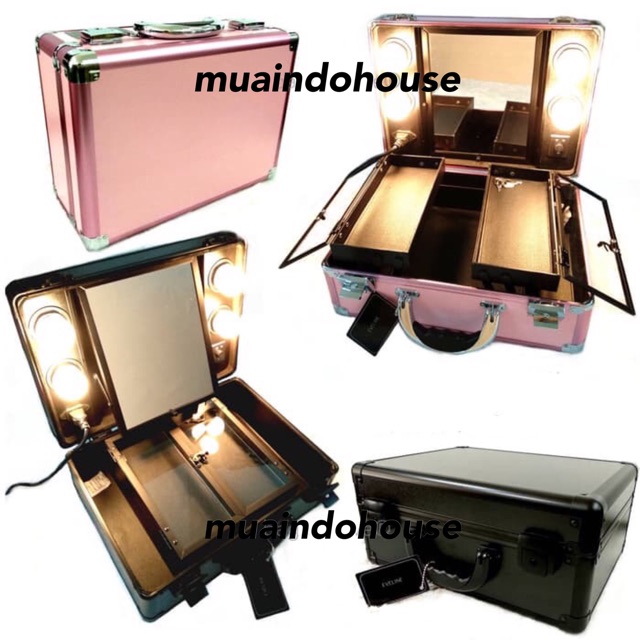beauty case jinjing mua lampu led tas