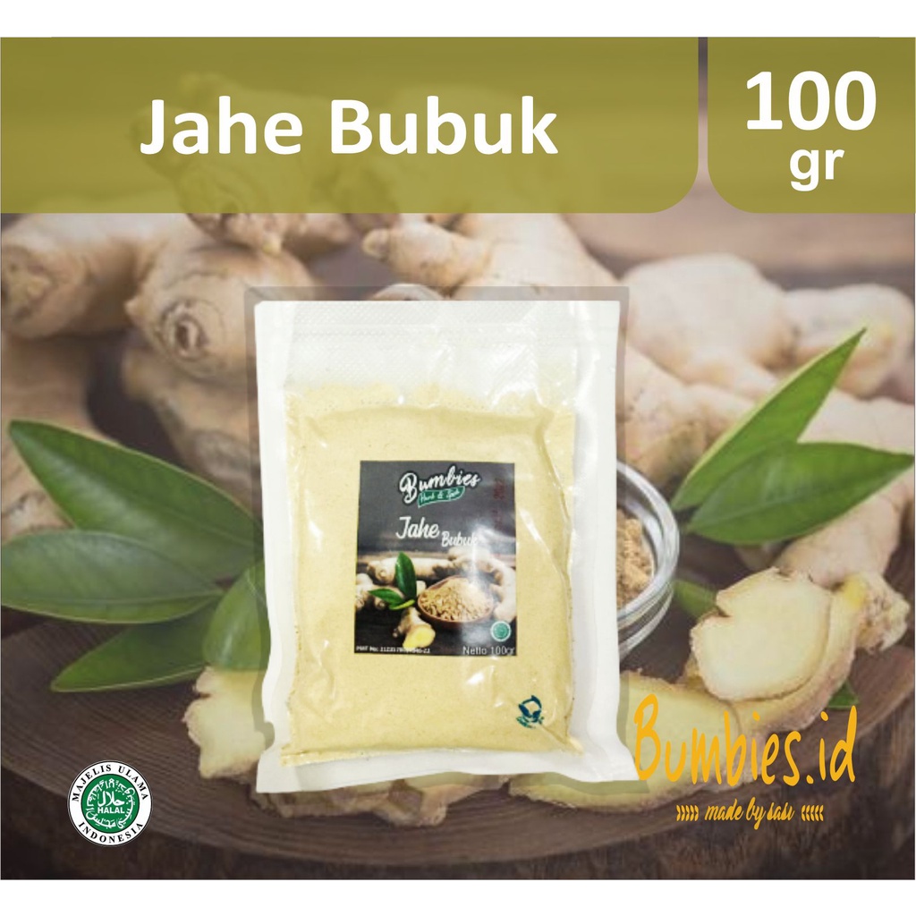 Jahe bubuk 100gr 𝙗𝙪𝙢𝙗𝙞𝙚𝙨 𝙥𝙧𝙤𝙙𝙪𝙘𝙩 | Gringer Powder | Jahe murni | rempah-rempah penyedap | jahe refil