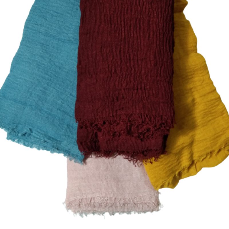 [ 100 x 200 Cm ] Pashmina Crinkle cotton Hijab Pashmina Kusut By Azara #Part 2