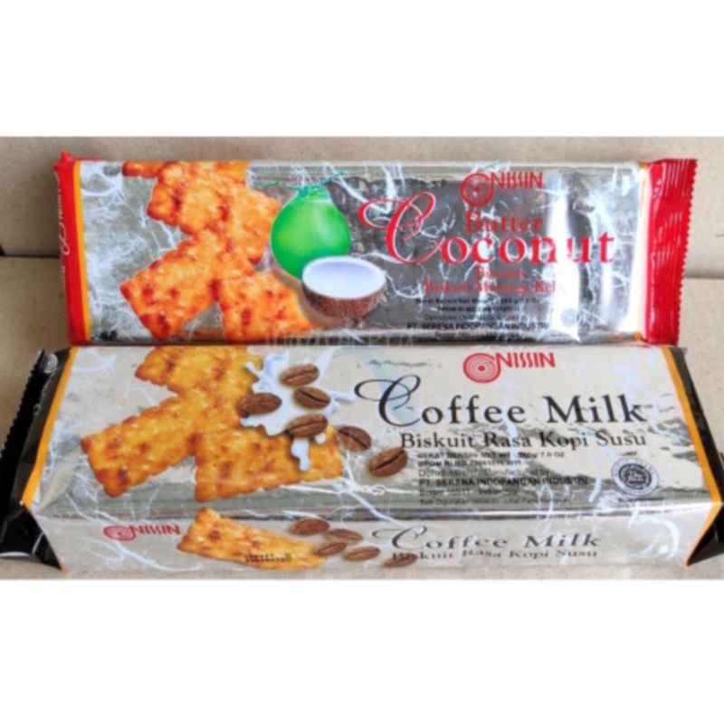 

NISSIN COCONUT COFFIE MILK BUTTER 200 GRAM BISKUIT BISCUIT