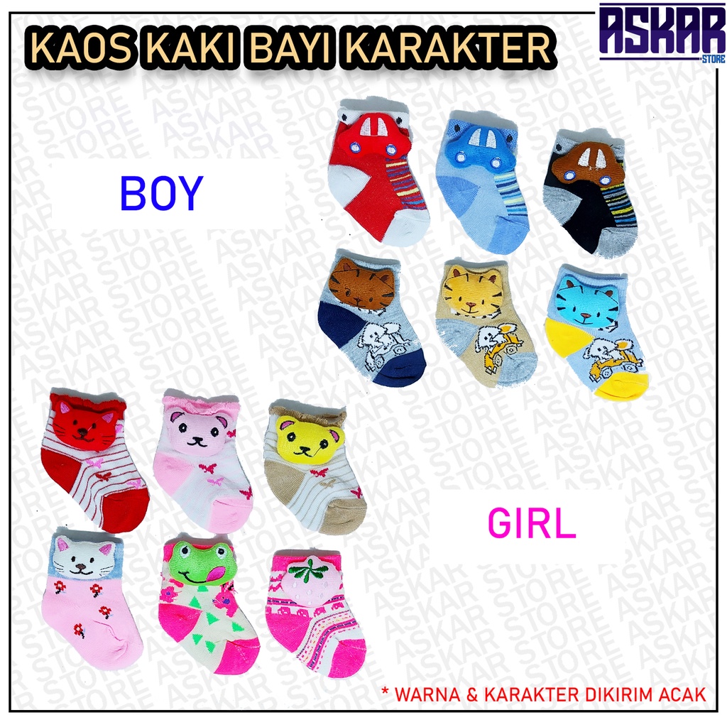 Kaos Kaki Bayi Dengan Karakter Boneka Lucu Imut Model Terbaru