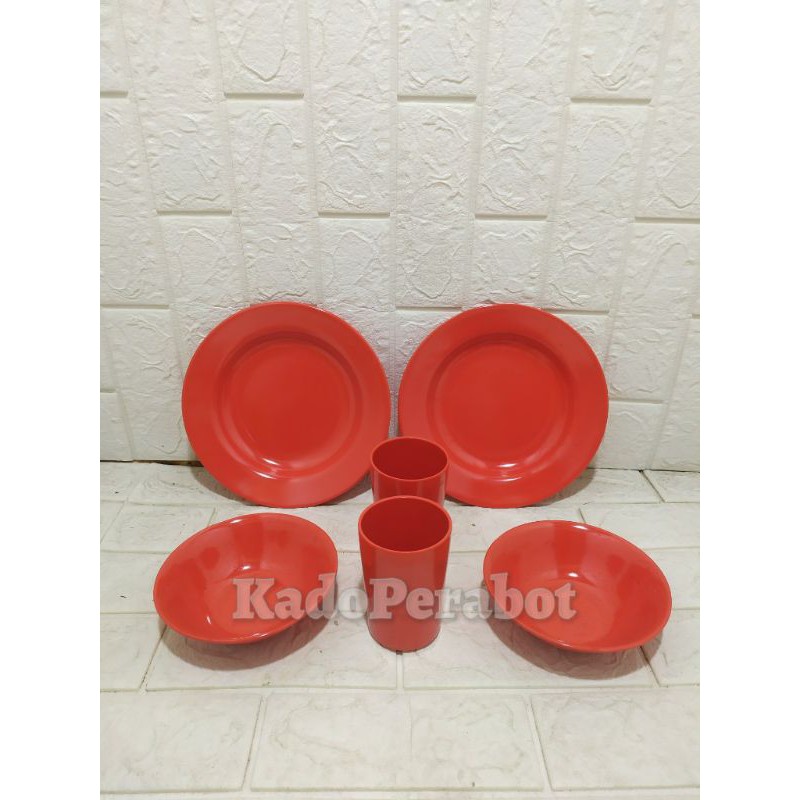 Mangkok gelas set A13 - piring cantik set - piring makan rumah makan set