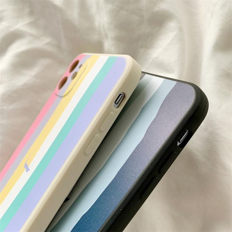 Casing Iphone 12 Pro Max 11 8plus 7plus 6 6s Plus 7 8 Se X Xr Xs Max 11pro Max Motif Pelangi-7