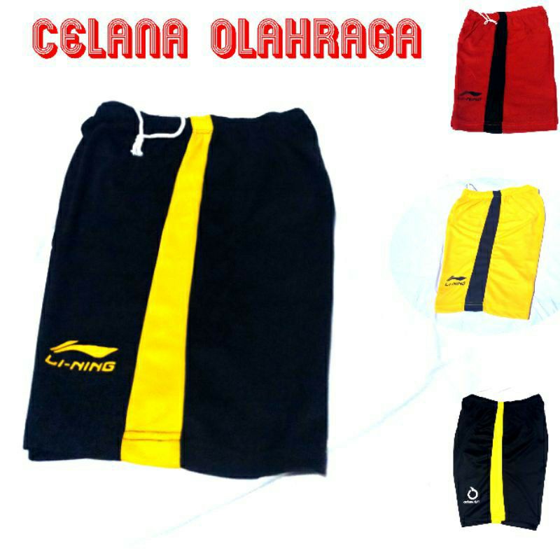 Celana color Li-ning pendek celana badminton bulutangkis bola volly