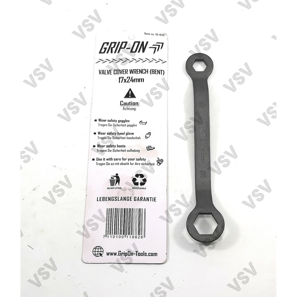 Grip-On Kunci Blok Mesin 17x24mm Type bengkok Valve Cover Wrench