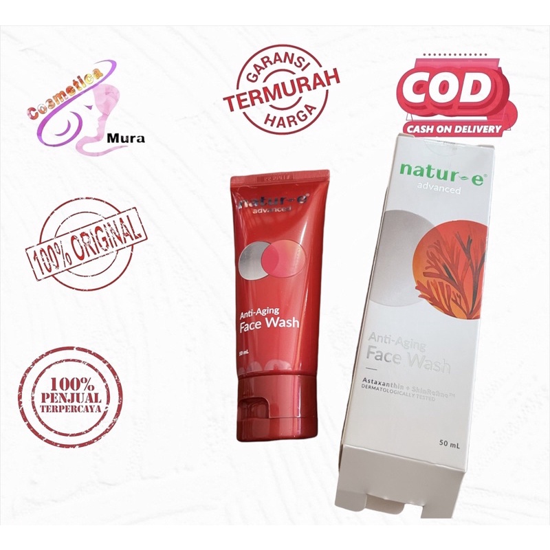 sabun wajah natur e advanced - natur e face wash advanced anti aging