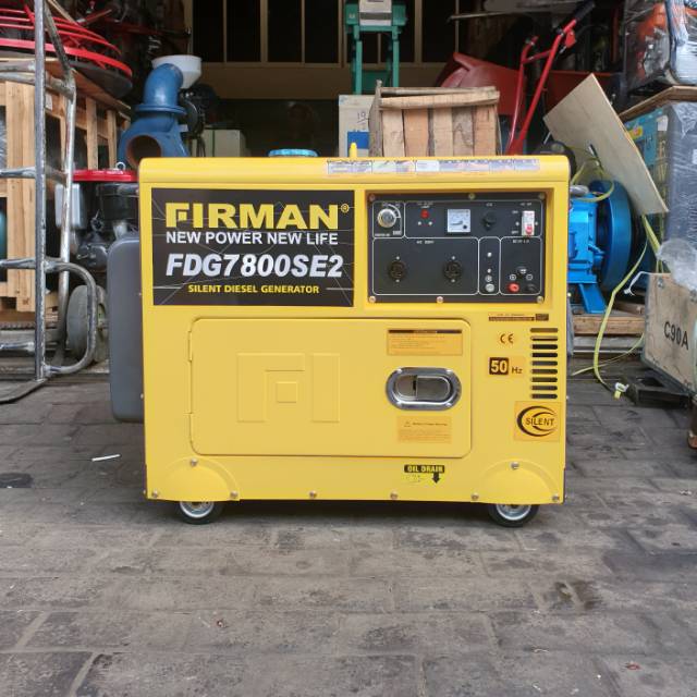 FIRMAN GENSET 6KVA DIESEL SILENT FDG7800SE2 FIRMAN
