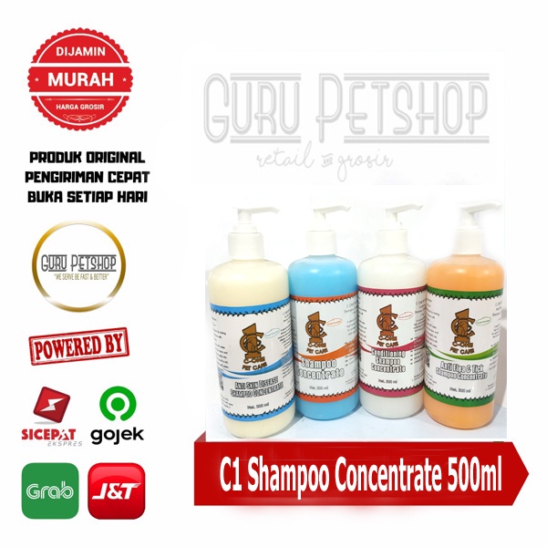 C1 Shampoo Concentrate - shampoo grooming anjing kucing 500 ml