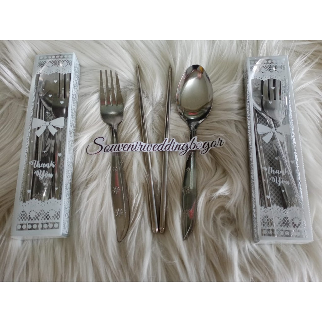 Souvenir Sendok Garpu Sumpit Stainless