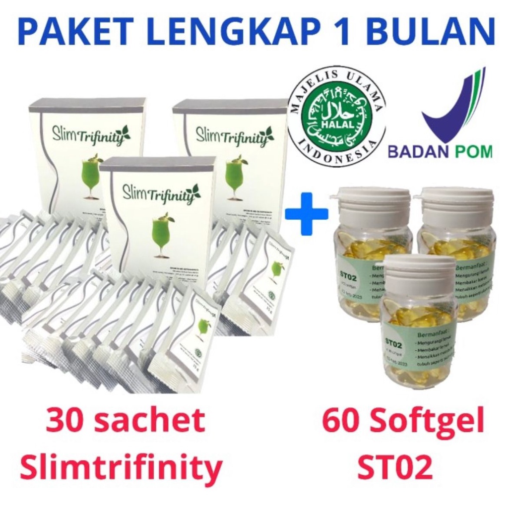 Slim Trifinity pelangsing herbal (bkn obat) diet badan aman ibu menyusui busui maag asam lambung sli