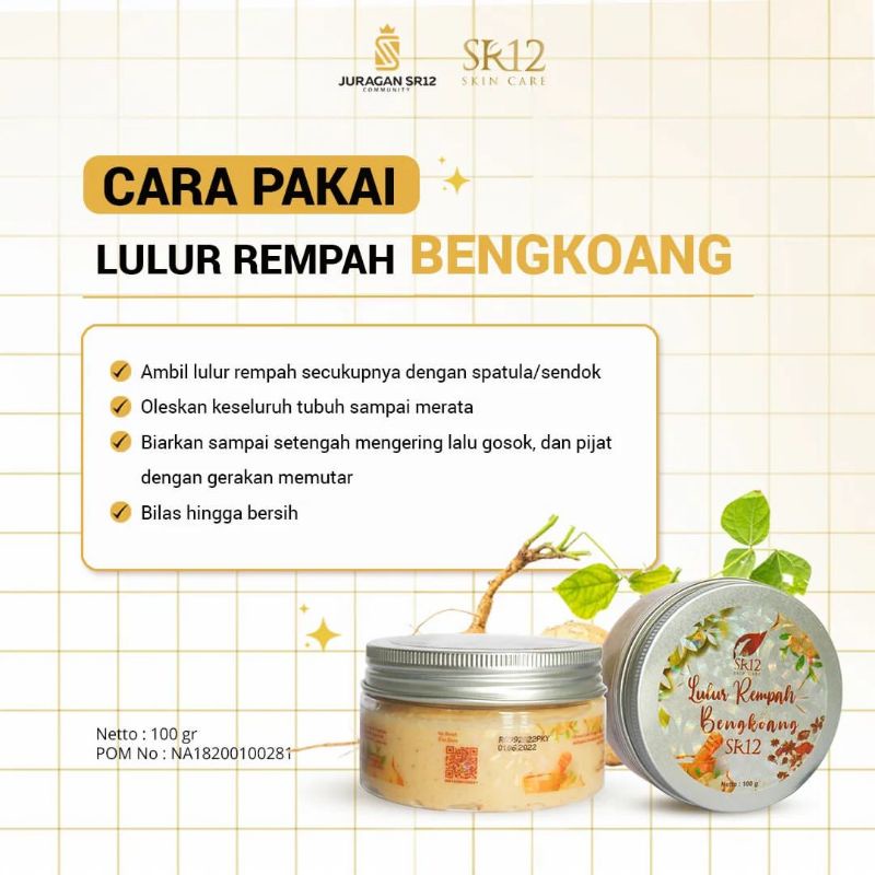 LULUR REMPAH BENGKOANG SR12 / LULUR PEMUTIH BADAN / LULUR PENGANTIN