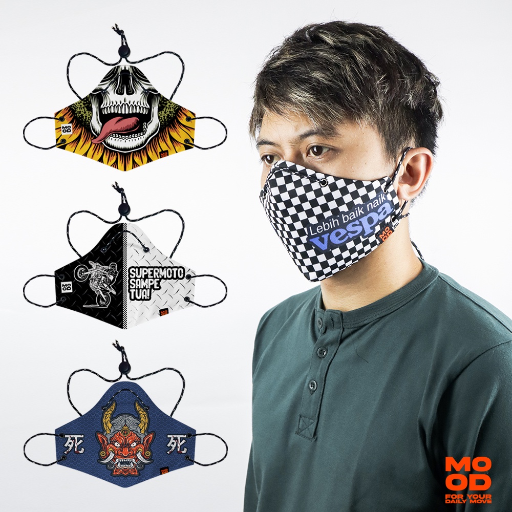 MASKER KAIN FULL PRINT MOOD MASK - WHO AM I by MOOD ADVENTURE