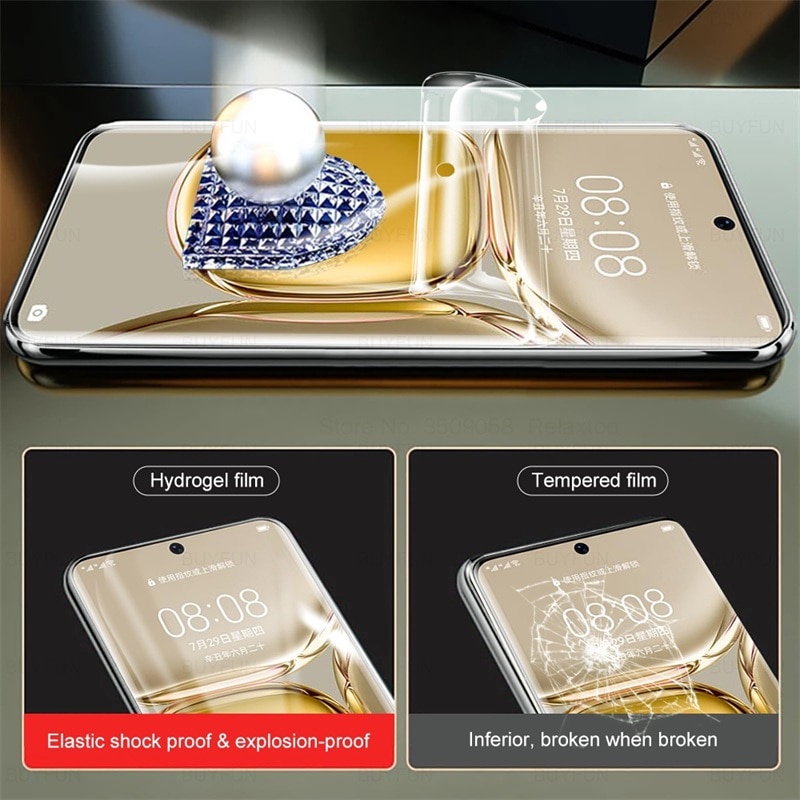 Pelindung Layar Huawei P50 Pro paket 3 in 1 berbahan hydrogel