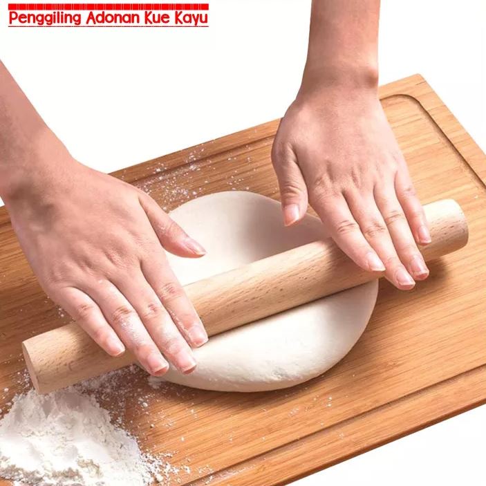 [DEASHOP] ROLLING PIN KAYU STICK GILINGAN ADONAN ANTI LENGKET - STIK PENGGILAS ADONAN TEPUNG PANGSIT