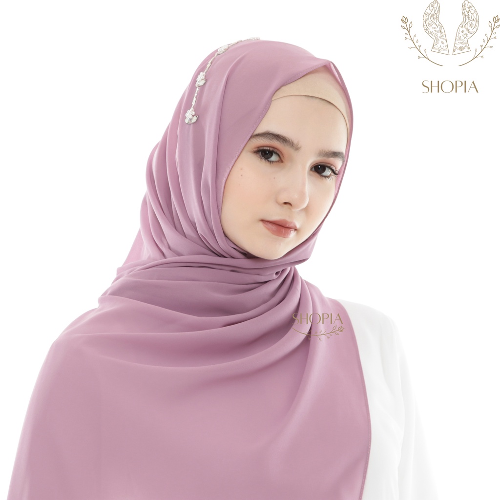 Kerudung Pashmina Hijab Tali Instan Payet Diamond 175 X 75 cm