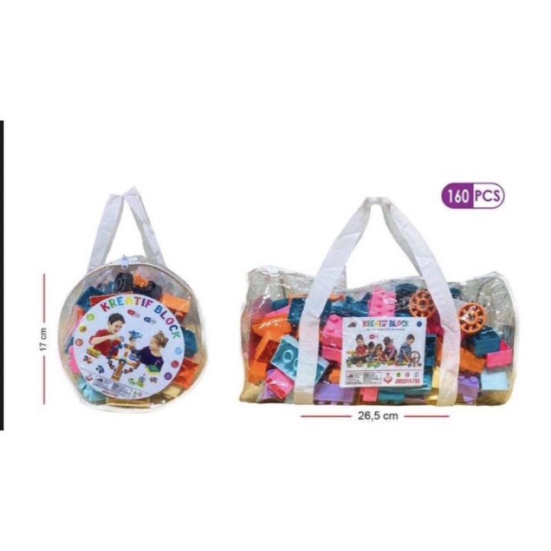 lego mainan anak lego block anak anak - MAINAN LEGO BLOCK TAS 160 pcs - MAINAN EDUKASI TERLARIS